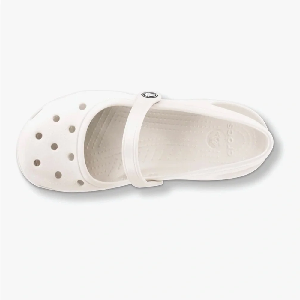 Crocs Karin Mary Jane White Size 9 - Picture 4 of 6